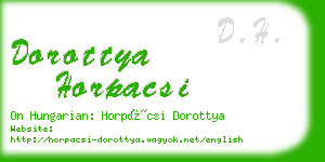 dorottya horpacsi business card